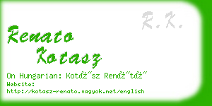 renato kotasz business card